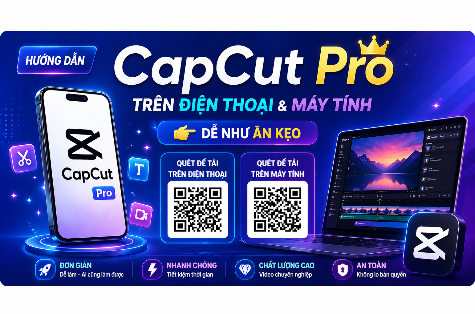 Hướng Dẫn Đăng Nhập CapCut Pro Trên Điện Thoại & Máy Tín